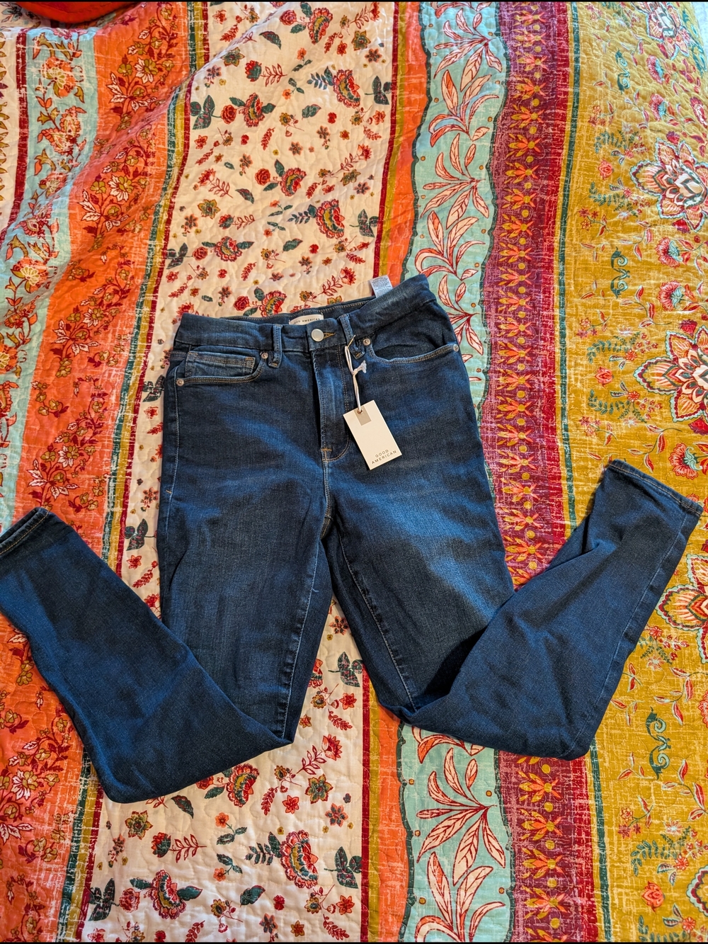 Good American NWT Women's Good Legs Skinny Jeans - Dark Blue SZ 6-12